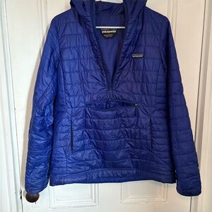 Patagonia Blue Quilted Pullover Jacket
